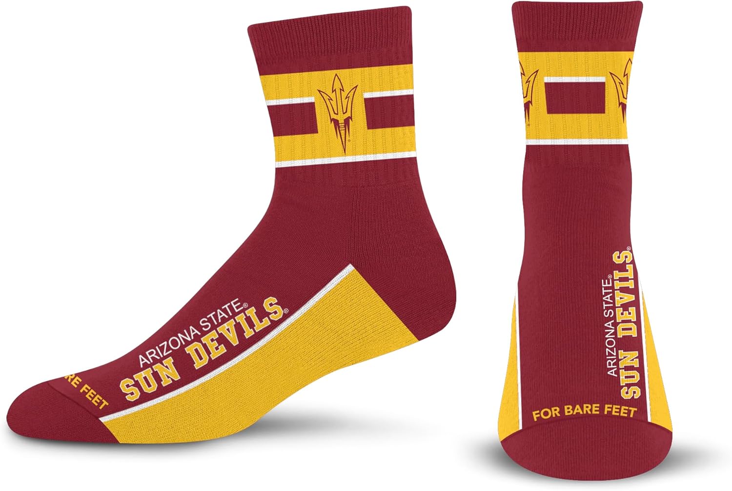 For Bare Feet NCAA mens Lil' Deuce Quarter Sock