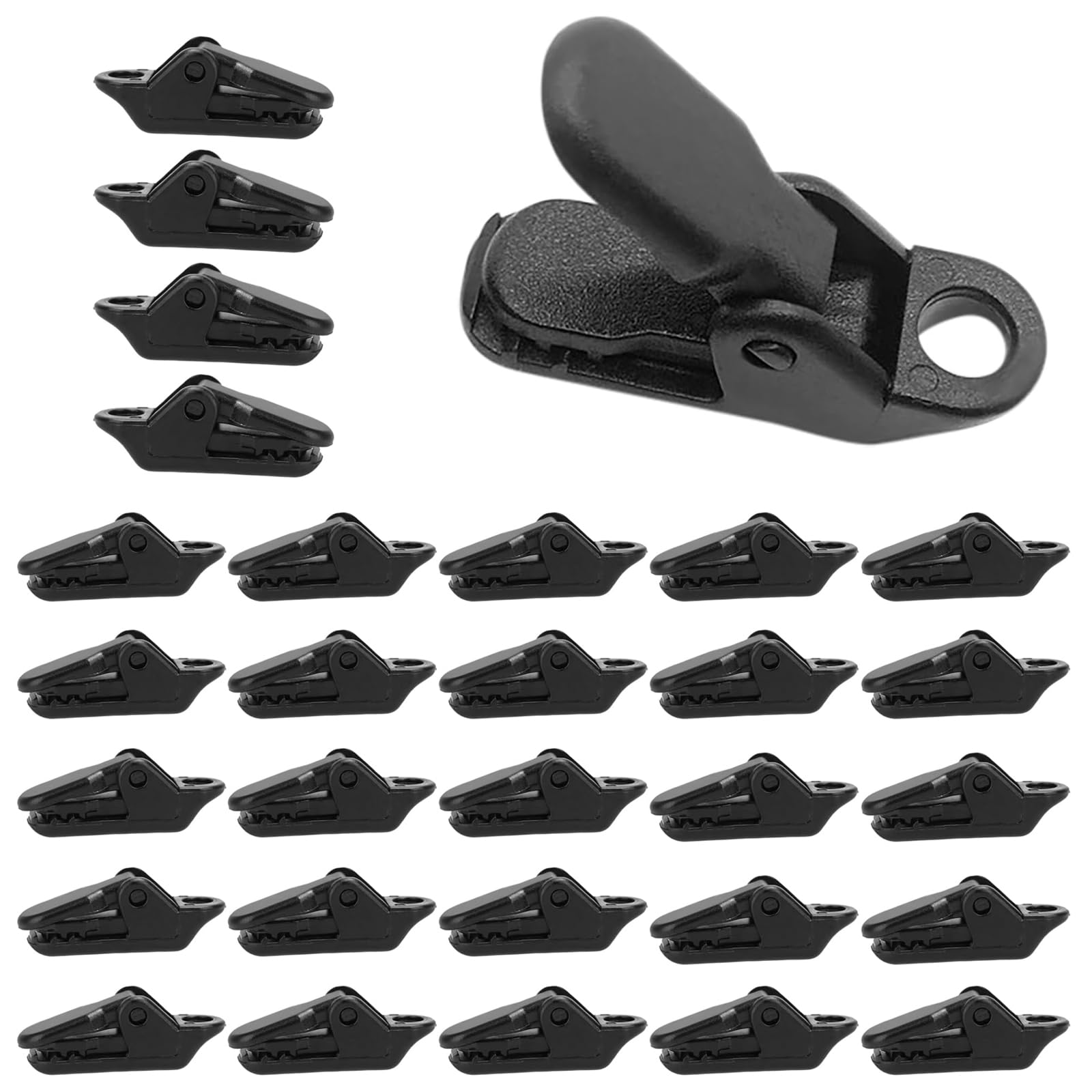 Alligator Tarp Clips, Plastic Tent Clips, Alligator Snaps For Tarp, 30pcs, For Rv Awning Car Cover, Banners, Tents, Tarpaulin, Caravan Canopies, Outdoor Camping, Garden Farm (30 PCS)
