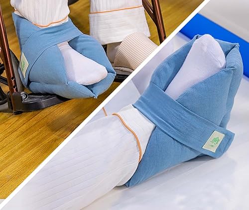 Miniatura 4 de Cojín protector de talón, almohada acolchada para pies para aliviar úlceras por presión, llagas y úlceras, bota de almohada de talón con relleno