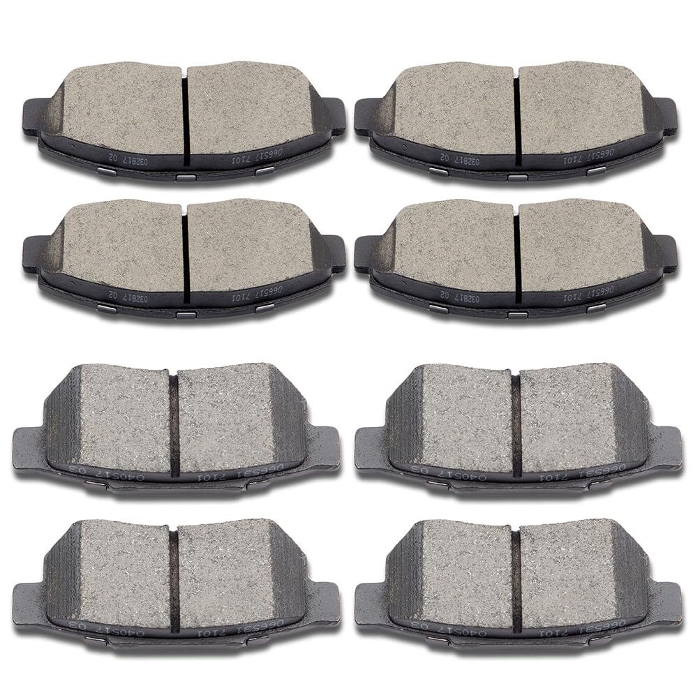 SCITOO D374 D465 8PCS Front and Rear Ceramic Brake Pad Sets | Fit 1999-2000 For Honda For For Civic 1.6L