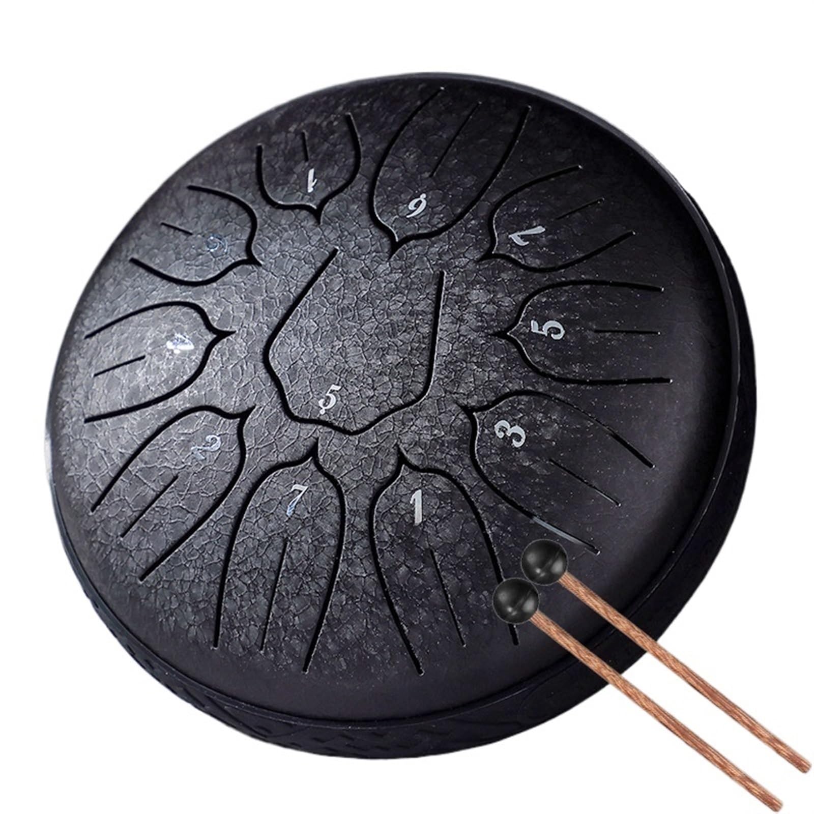 Tamburo con Lingua in Acciaio 6 Pollici 11 Note D5 Tamburo Tono Etereo Handpan Strumento a Tamburo Strumenti Musicali per Recital, concerti(Purple)