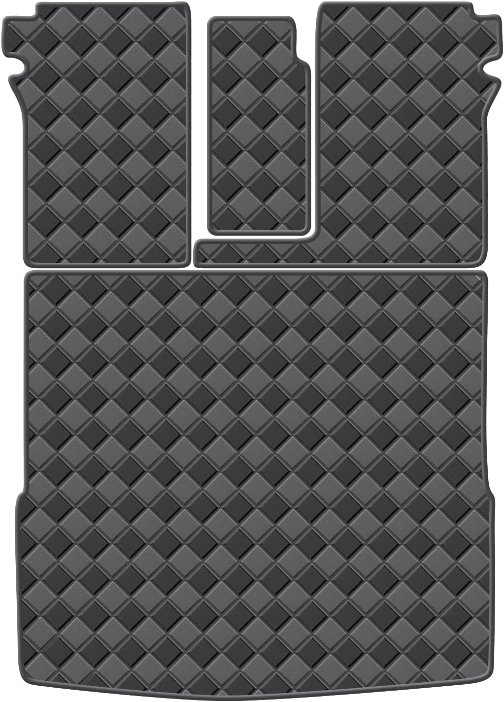 Cargo Mat & Backrest Mats for 2022-2026 Audi Q4 e-tron Accessories, All Weather Waterproof Rear Cargo Liner Rear Trunk Liner Back Seat Cover Protector