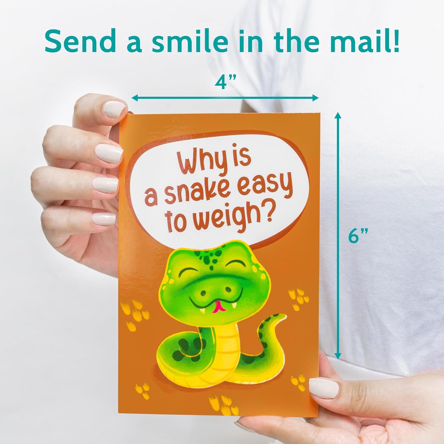 T MARIE 40 Funny Animal Joke Postcards with No Repeats - Humorous Bulk Thinking of You Postcards for Kids, Grandkids, Students, and Teachers, Summer Camp, Lunchboxes and More - Fun Cartoon Postcards - Image 5