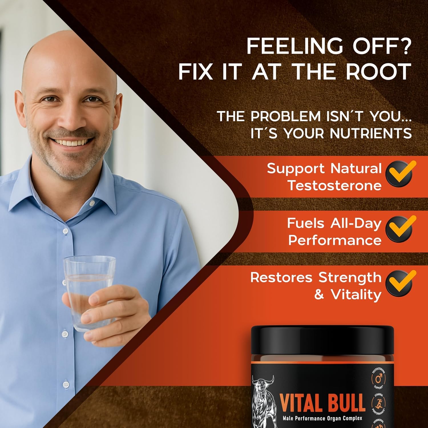 Bull Beef Organ Support, for Men with Grass Fed Liver, Testicle, Prostate (2)