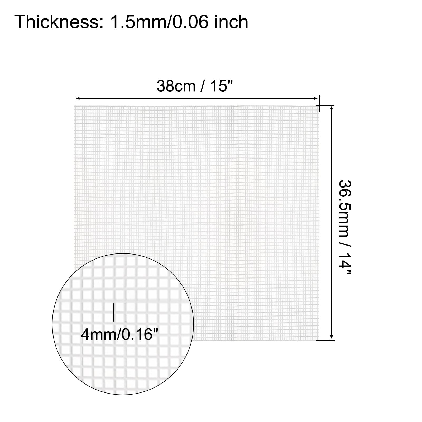 Howie’s Needlepoint Canvas, 13-Mesh Blank White Canvas(36in x 40in)