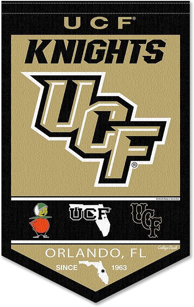 thumbnail image 2 of UCF Knights Pennant Flag - Officially Licensed 12x30 Inch Felt Banner 2 of 14