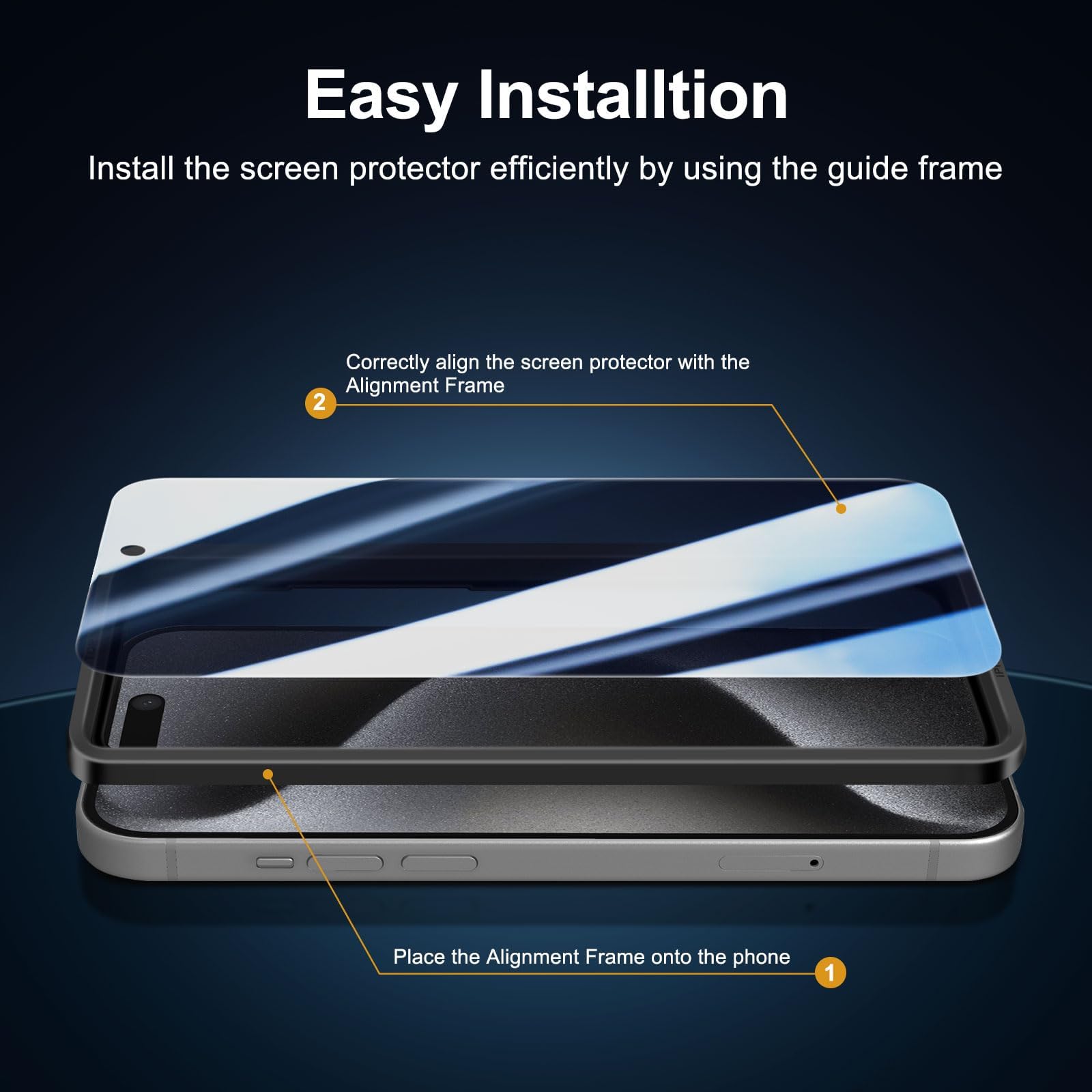 NEW'C 3 Sztuki, Prywatność Ochraniacz Ekranu dla iPhone 15 Pro (6,1 cala), Antyszpieg Folia ochronna ze szkła hartowanego,Zrównoważony Kąt Prywatności 28 Stopni- Zawiera narzędzie ułatwiające montaż