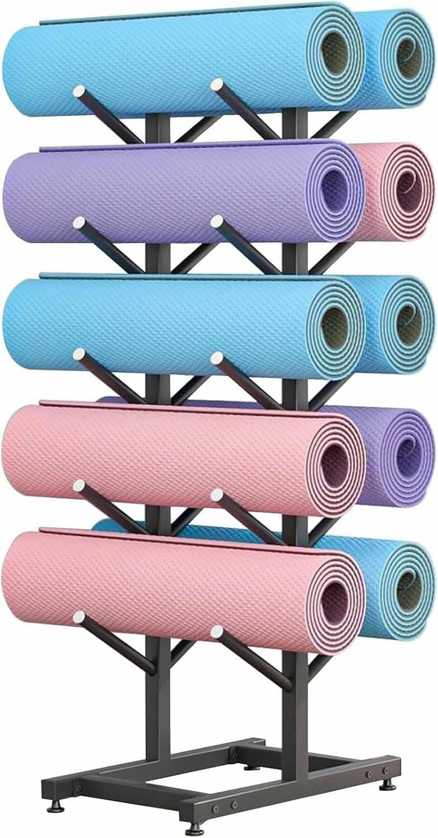 Support tapis de yoga et rouleau en mousse double face pour rangement gym