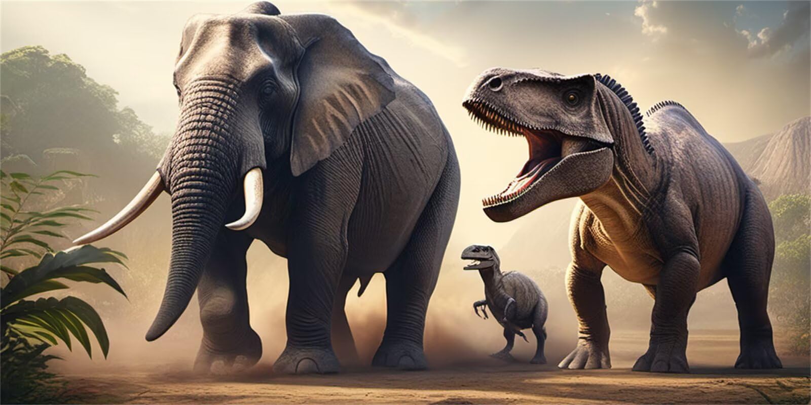 Peinture Diamant Adulte Kit Complet Anti-Stress 5D Diamond Painting Éléphants Dinosaures 50x100cm