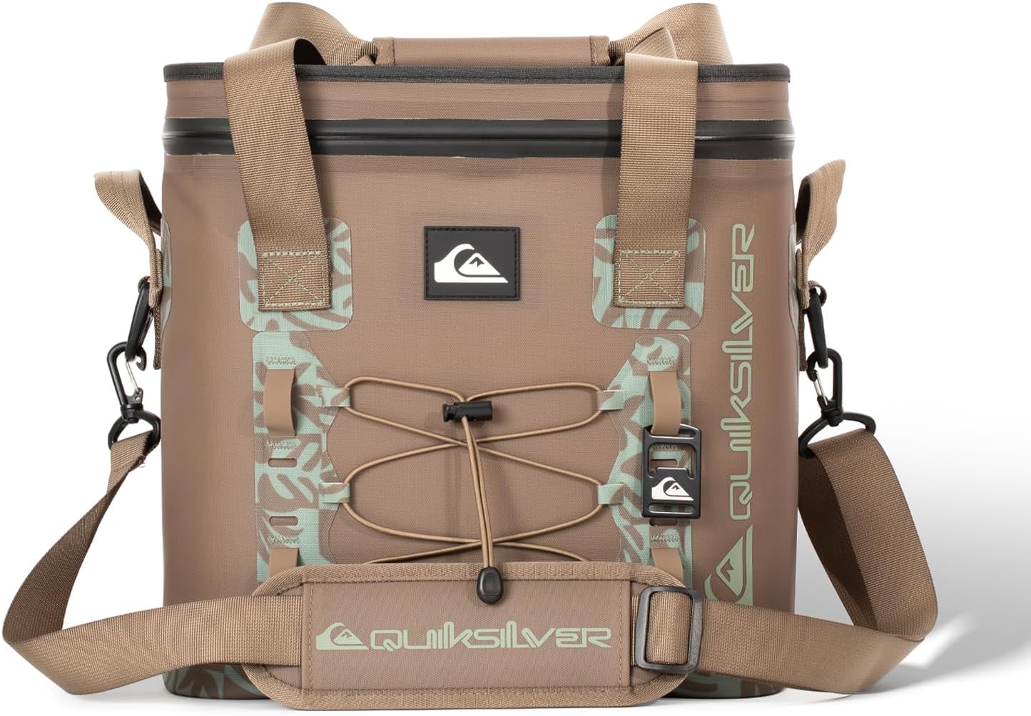 Quiksilver Welded Bungee Backpack Cooler, 30L/36 Cans, 48-72 Hours Insulation, Leakproof & Waterproof IPX7 Rated, Heavy-Duty 600D TPU, Adjustable Straps