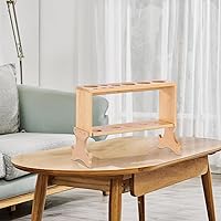 Vista 2 de Meifuly Herramientas de masaje de terapia de madera, estante de almacenamiento de herramientas de terapia de madera, montaje en pared, diseño