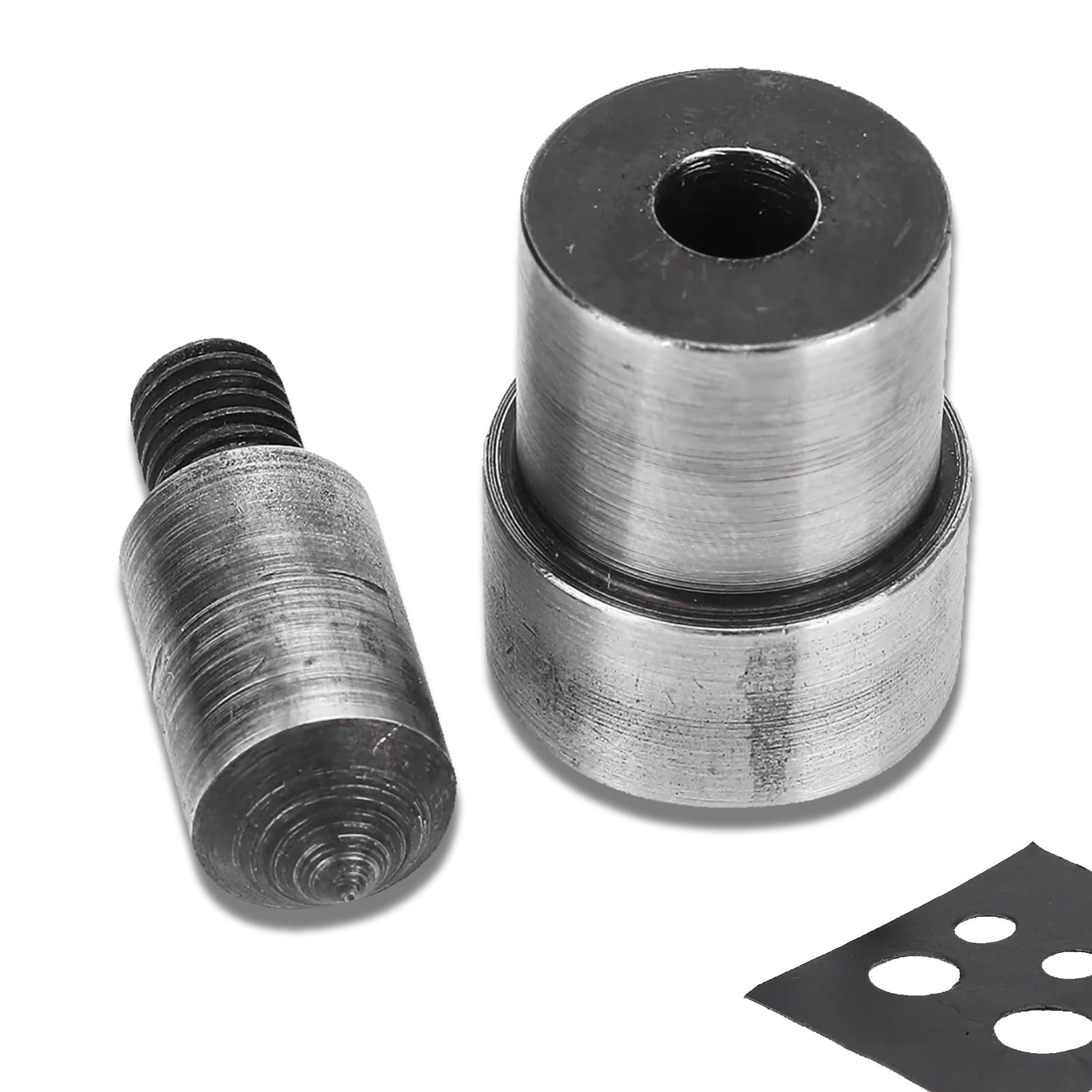 2Pcs Leather Craft Hole Punch Set,Sheet Metal Punch Hole Punch,Metal Inner Hex Hole Cutter Steel Grommet Die Mold Heavy Duty Hand Press Machine Eyelet Puncher for Belt Watch Band - Image 4