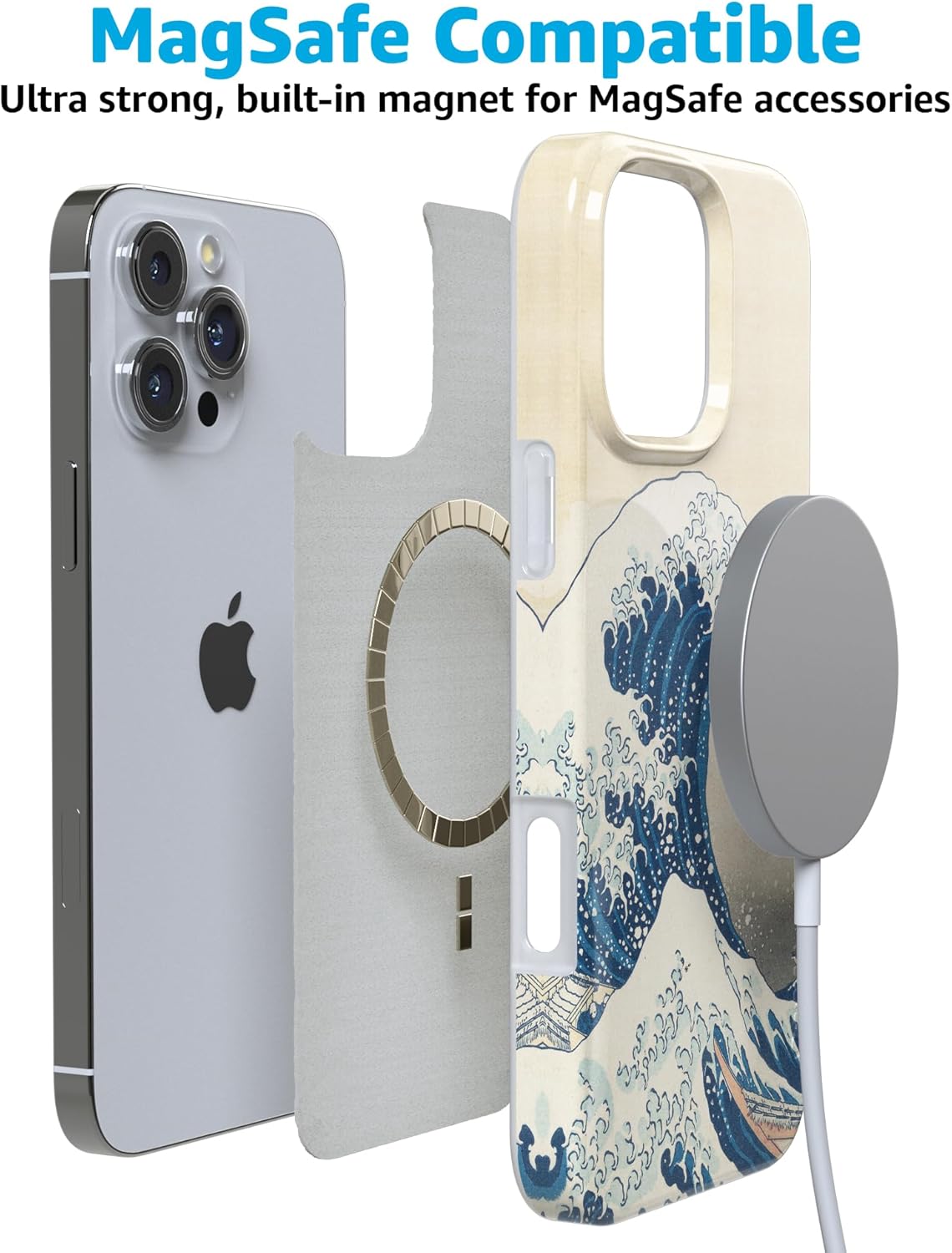 Casely iPhone 16 Pro Case | The Great Wave | The Met Museum | Compatible with MagSafe | Classic Ultra Slim Design