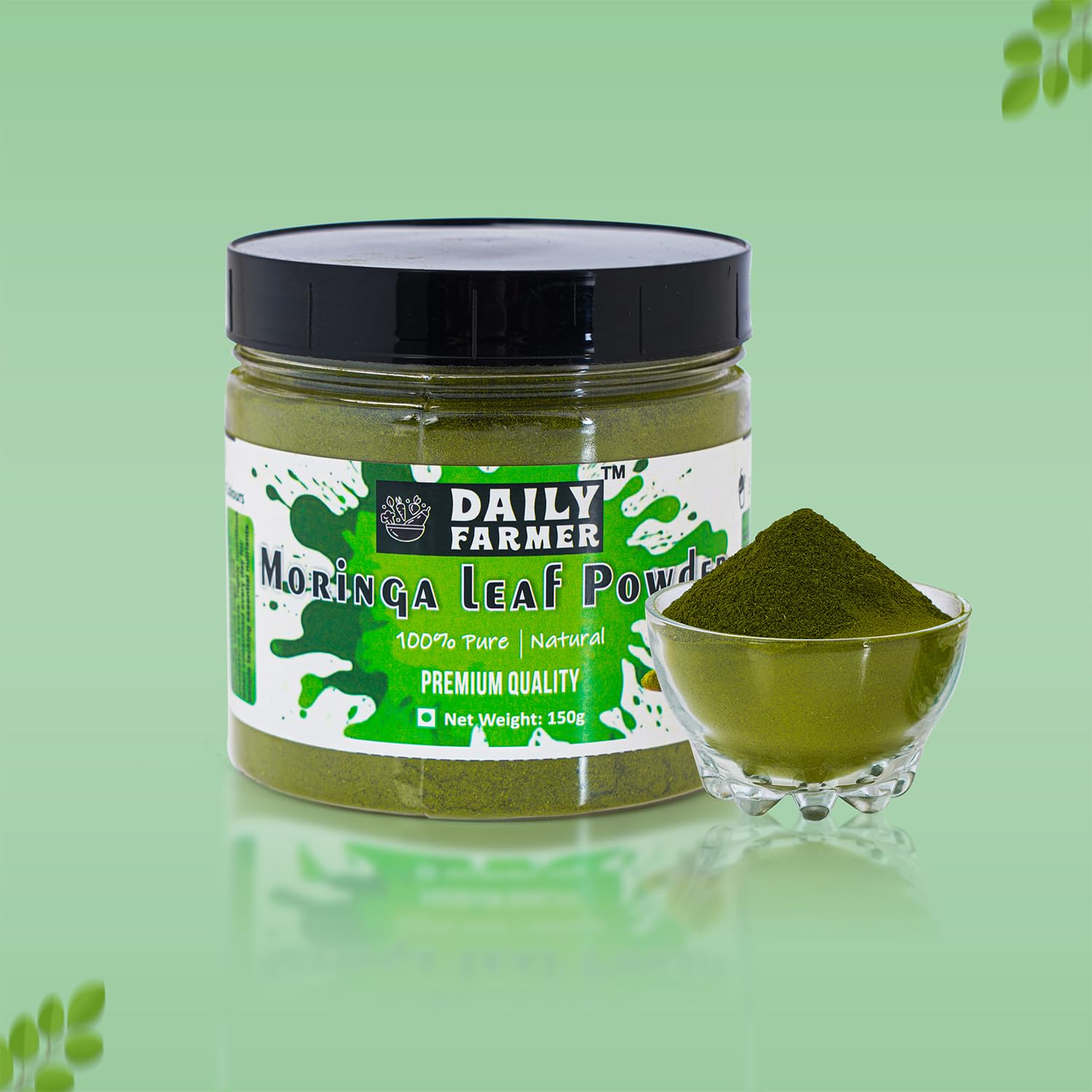Daily Farmer Moringa Powder 150g | Super Food | Pure and Natural | For use in Smoothies and Soup | Rich in Anti-Oxidants | No Additives or Preservatives(Pack of 1) — Amazon image 2