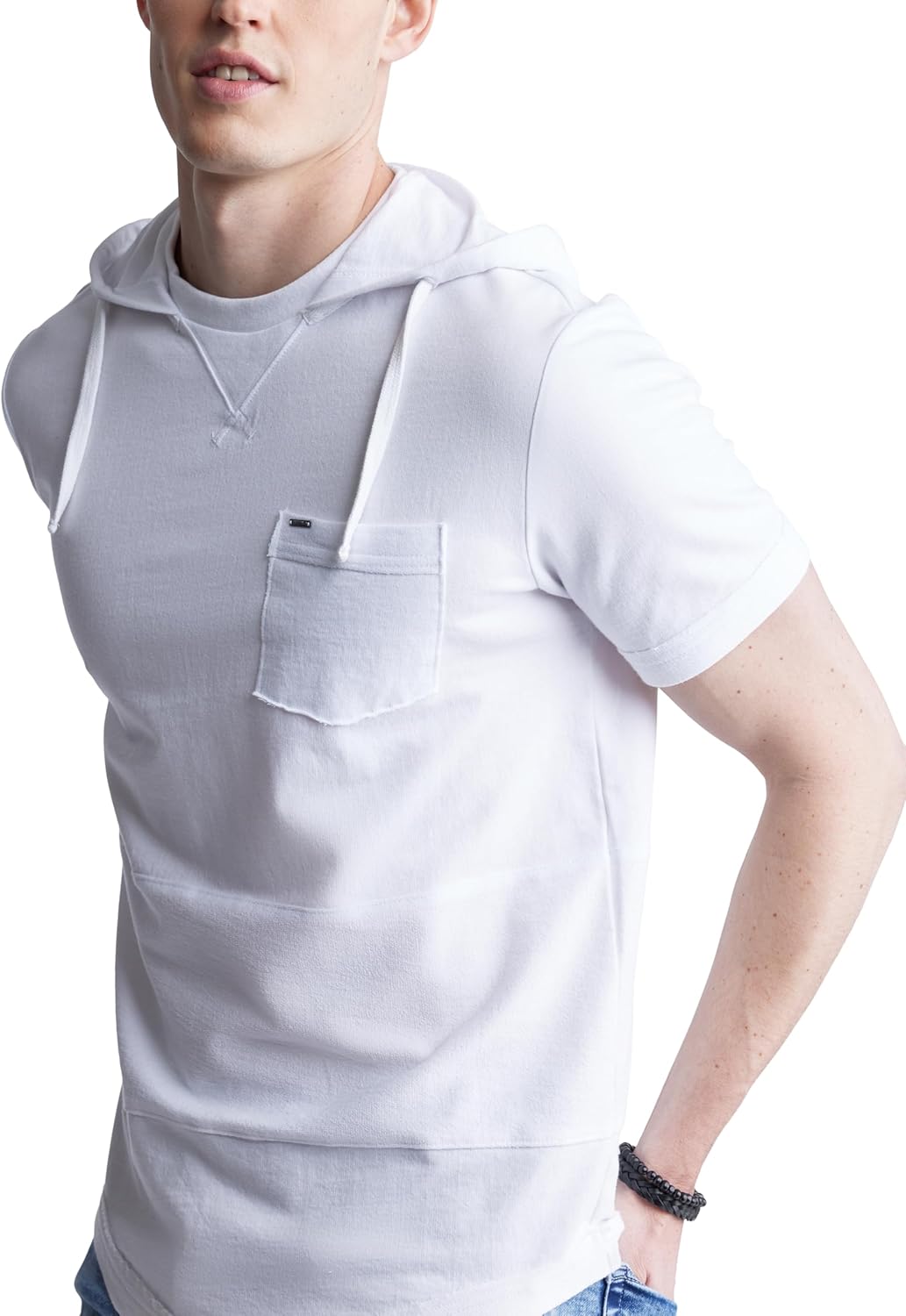 Buffalo David Bitton Mens Short Sleeve French Terry Hoodie - Image 4