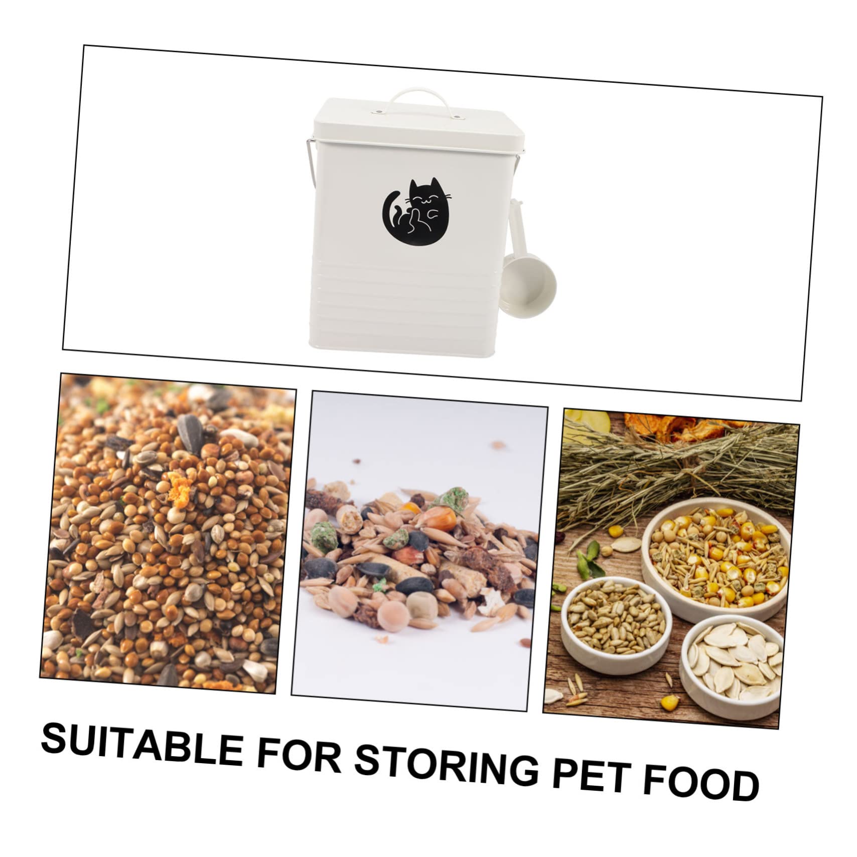 BESPORTBLE Contenitore Per Cibo Per Gatti Secchio Per Snack Per Cani Comodo Contenitore Per Snack Per Gatti Per Cibo Per Cani Con Paletta Resistente e Durevole