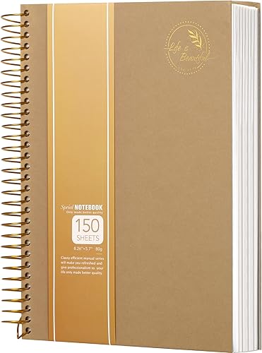 Vista 58 de Yoment Small Spiral Notebook,300 Pages Hardcover Spiral Notebooks,5.5”x 7.5”College Ruled Notebook,A5 Spiral Bound Journal,Hard Cover Notebooks for