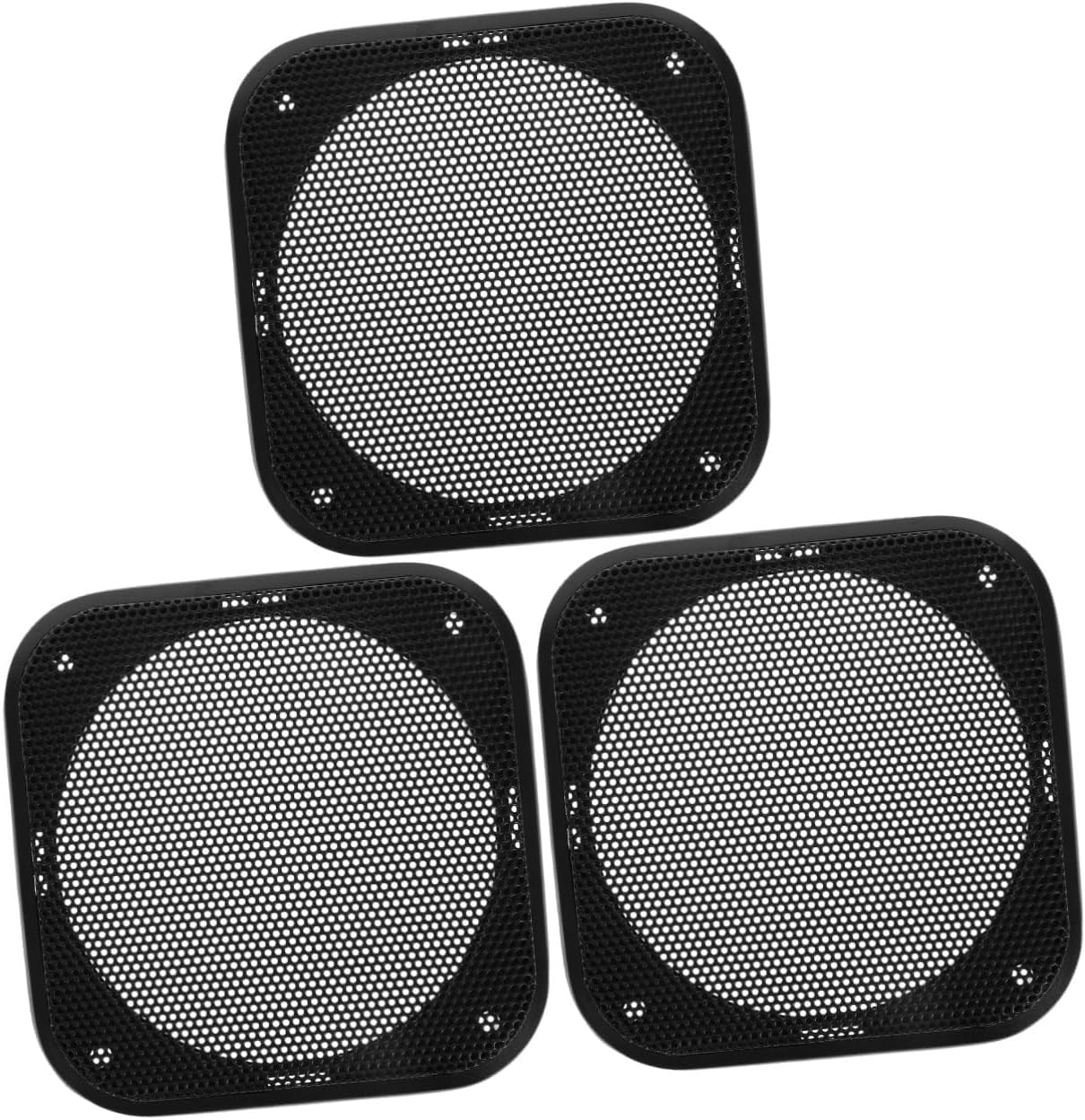 3pcs Car Speaker Grill Cover Stylish and Subwoofer Speaker Protector for Automotive Audio Easy to Install Square Mesh Grille and Material Car Interior Aesthetics