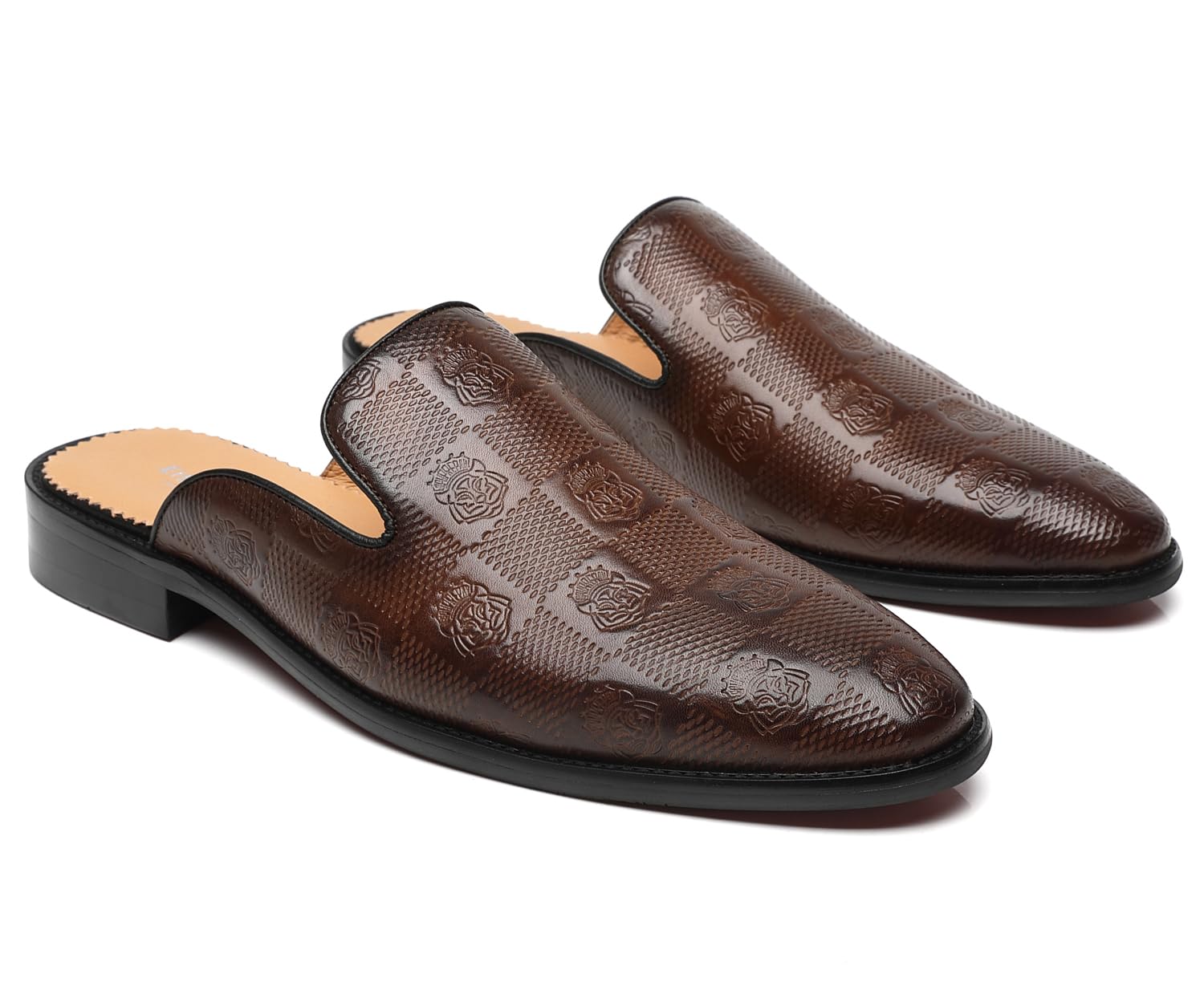 Erphpre Paul Mens Backless Loafers Genuine Leather Mules Shoes