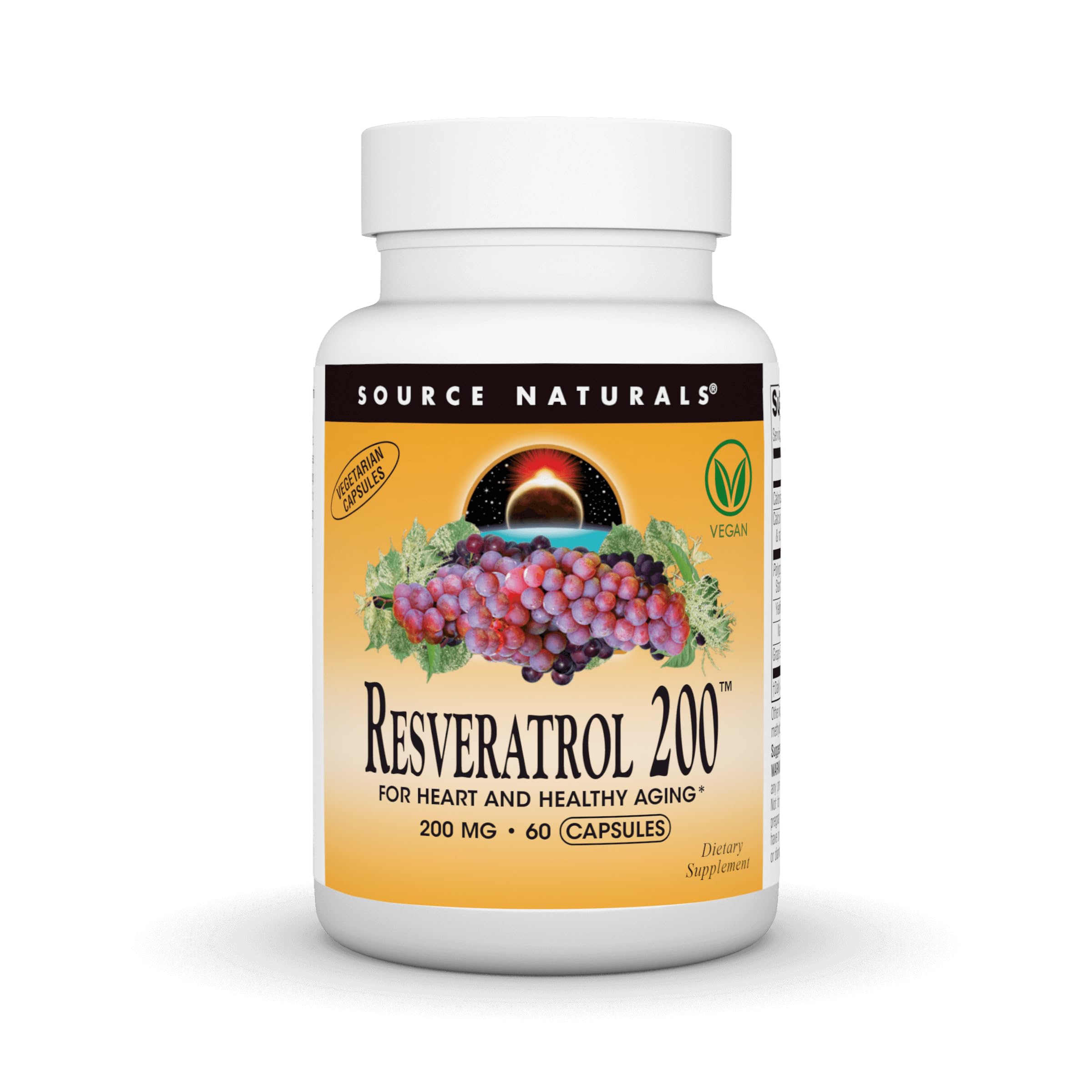 Source Naturals, Resveratrol 200 mg - 60 Vegan Tablets