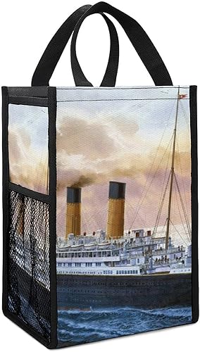 Miniatura 7 de Retro Titanic Famous Old Historic Lunch Bags para mujeres y hombres, lonchera aislada reutilizable bolsa de mano para el hogar y la oficina