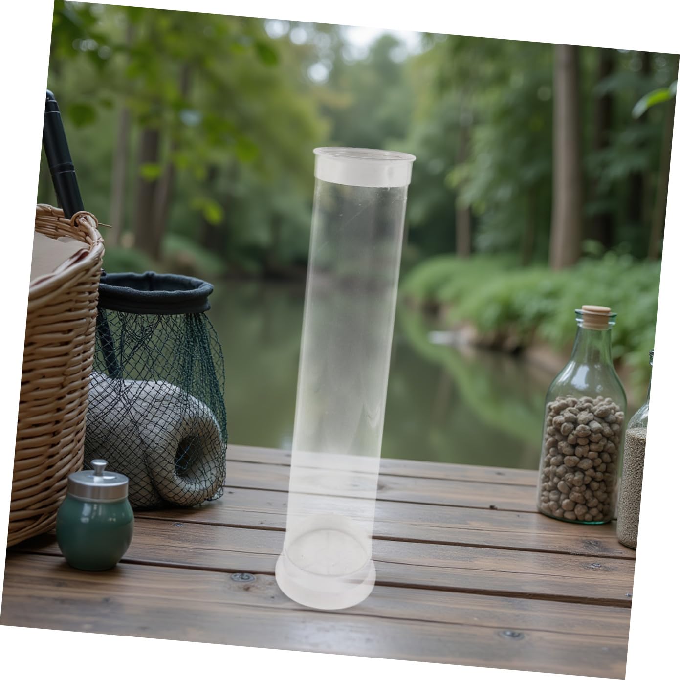 Alasum Tubo de Almacenamiento para Flotador de Pesca PVC 5x20 Pulgadas