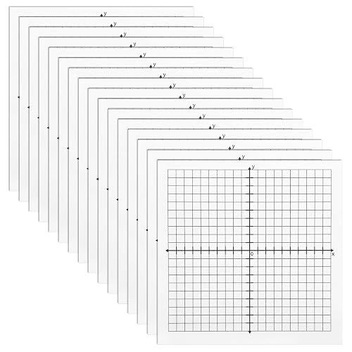 16 Pads Graph Paper Sticky Notes, 400 Sheet Self-Adhesive Grid Sticky Notes, 3x3 Inch, 20 X 20 Four Quadrant Graph Paper for Office School Math Supplies