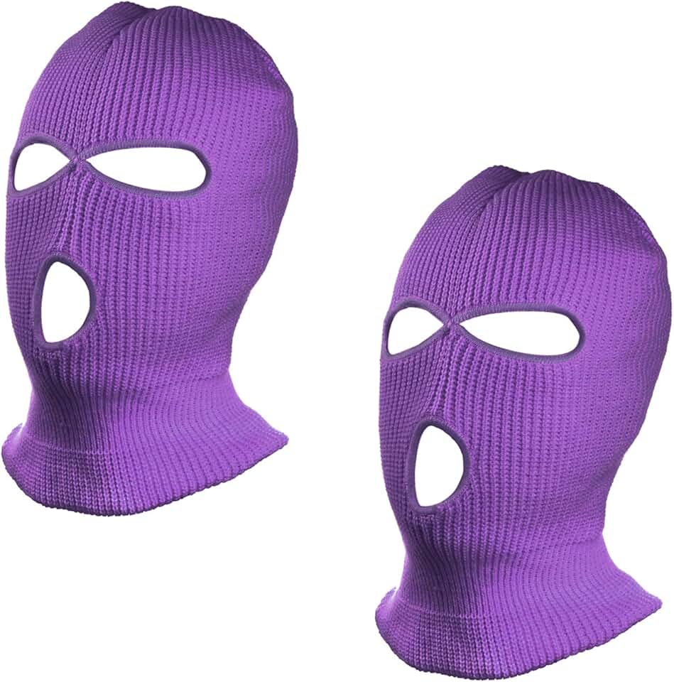 purple ski mask
