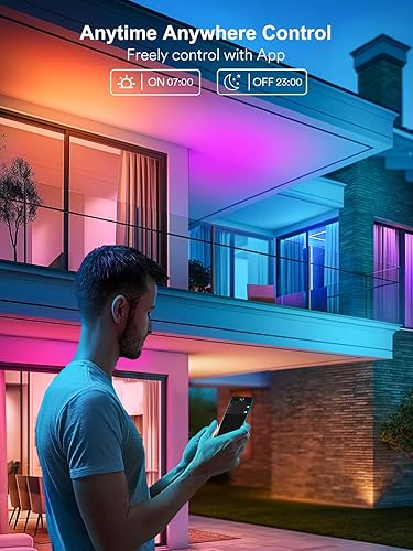 Miniatura 9 de ANGELHALO Bombillas inteligentes, bombilla LED A19 que cambia de color, funciona con Alexa y Google Assistant, bombillas Wi-Fi y Bluetooth, 16