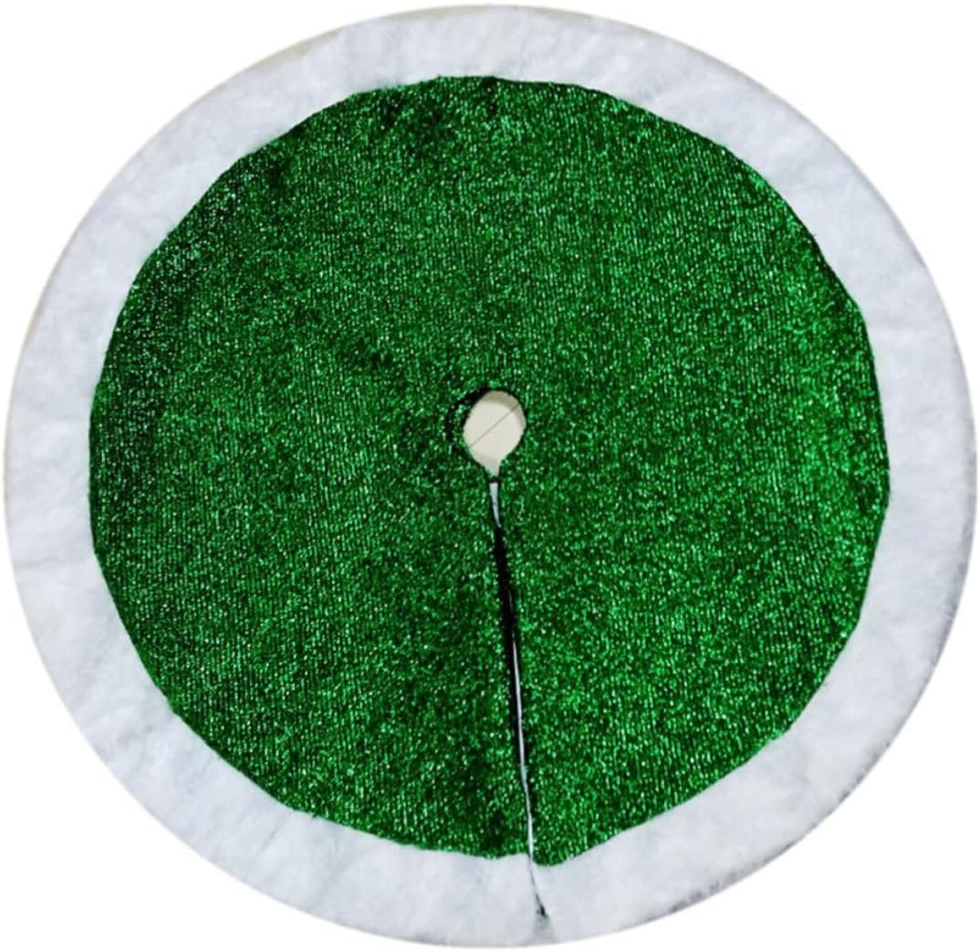 Christmas Tree Skirt Mat for Home Living Room Bedroom Green