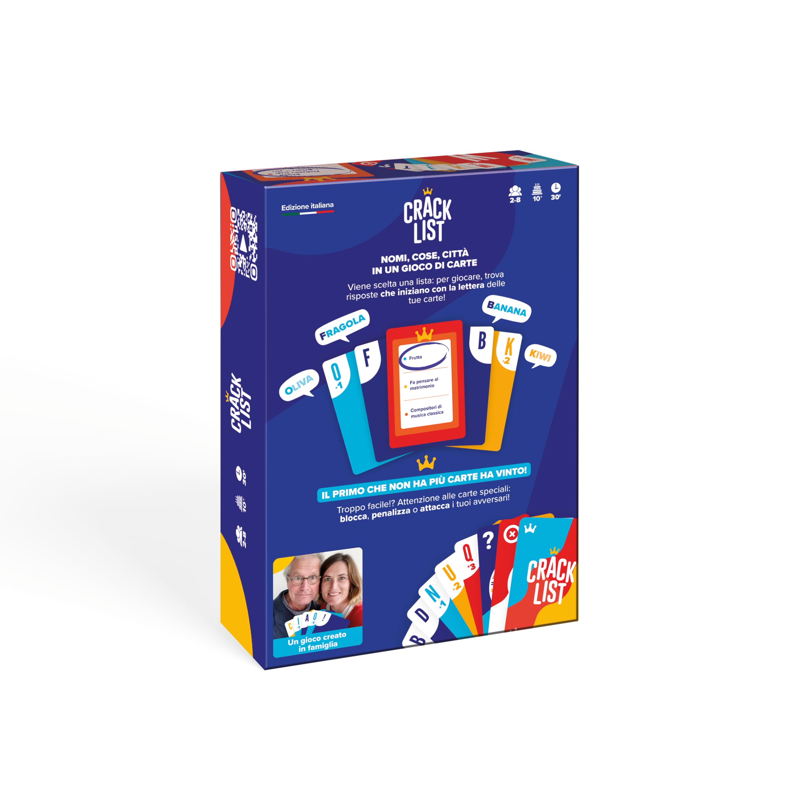 CRACK LIST – Gioco di Carte di Parole ispirato a Nomi Cose Città | Gioco da Tavolo per Tutta la Famiglia | 2-8 Giocatori | 30 Minuti | Dai 10 Anni | Versione Italiana