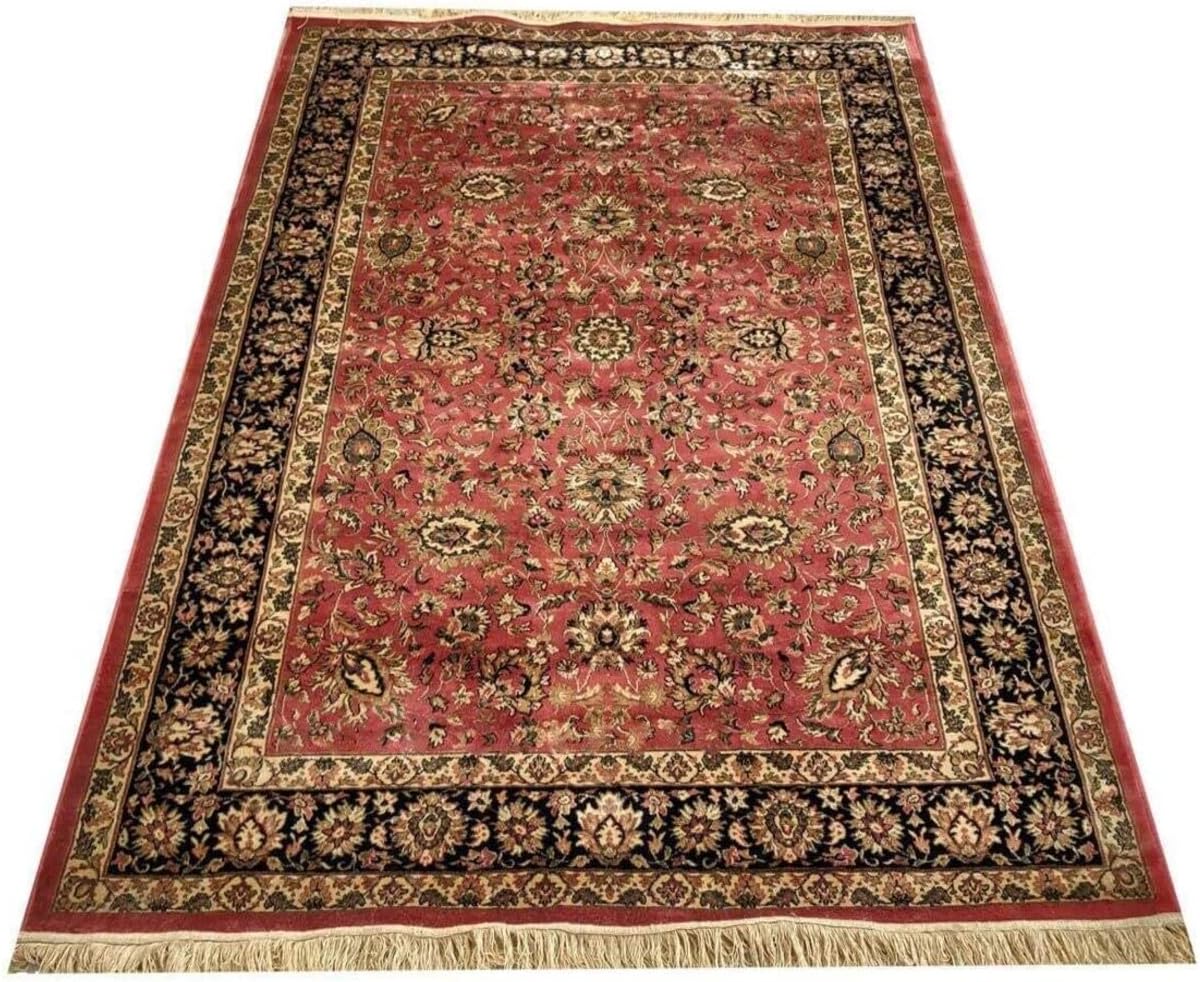 Naim Carpets Kashmiri Traditional Silk Carpet Persian Design 180x275cm 6 Feet by 9 Feet Color- Multicolour