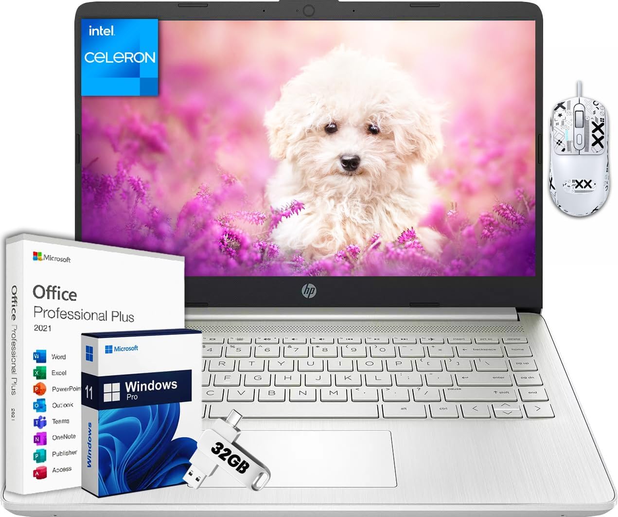 HP Newest 14″ Laptop Student & Business, with Office Lifetime License & Windows 11 Pro, Intel Dual-Core N4120, 16GB RAM, 384GB Storage(128GB eMMC+256GB MSD), Ultra Light, Webcam, WiFi HP Newest 14″ Laptop Student & Business, with Office Lifetime License & Windows 11 Pro, Intel Dual-Core N4120, 16GB RAM, 384GB Storage(128GB eMMC+256GB MSD), Ultra Light, Webcam, WiFi