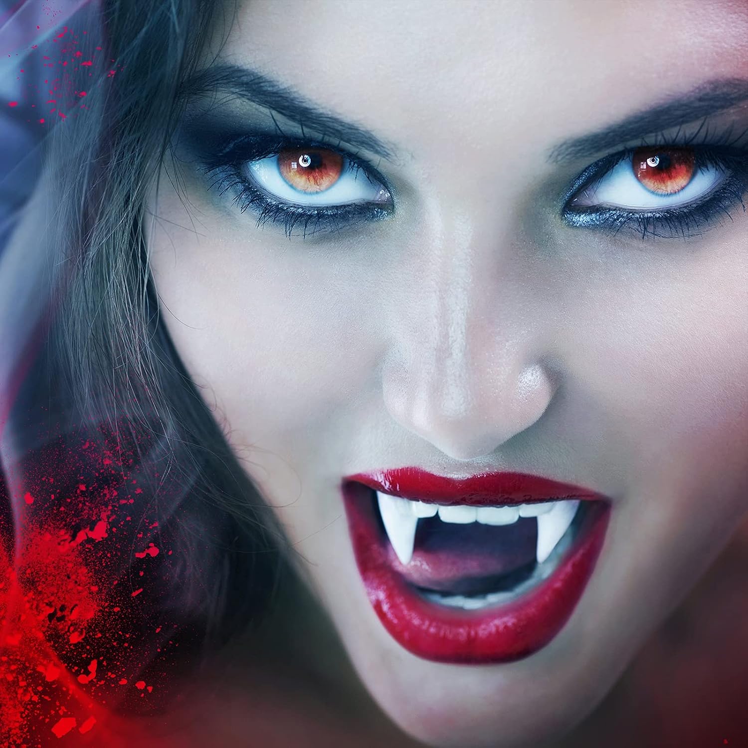 Cosplay Accessories Elf Ears Fangs - Fairy Pixie Soft Pointed Tips Ear&Vampire Fake Teeth with Pellets,Anime Party Dress Up Costume Masquerade Accessory Gift for Halloween Christmas Party