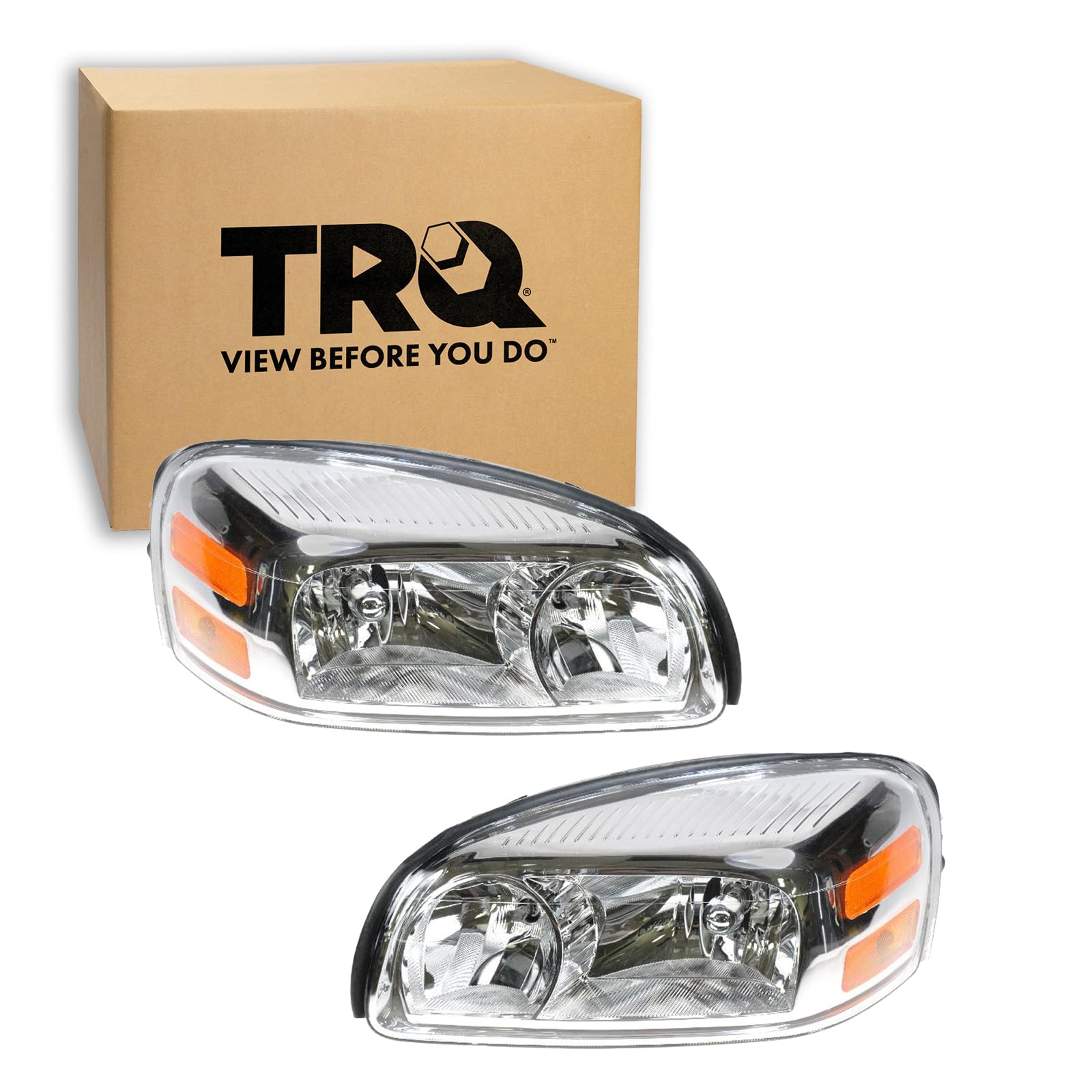 TRQ Headlight Assembly Set GM2502256 GM2503256