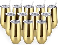 Vista 9 de Lifecapido Paquete de 6 Vasos de Champán Sin Tallo, 355ml Copas de Champán Aisladas, Vaso de Champán de Acero Inoxidable Sin Tallo, Vaso de Champán