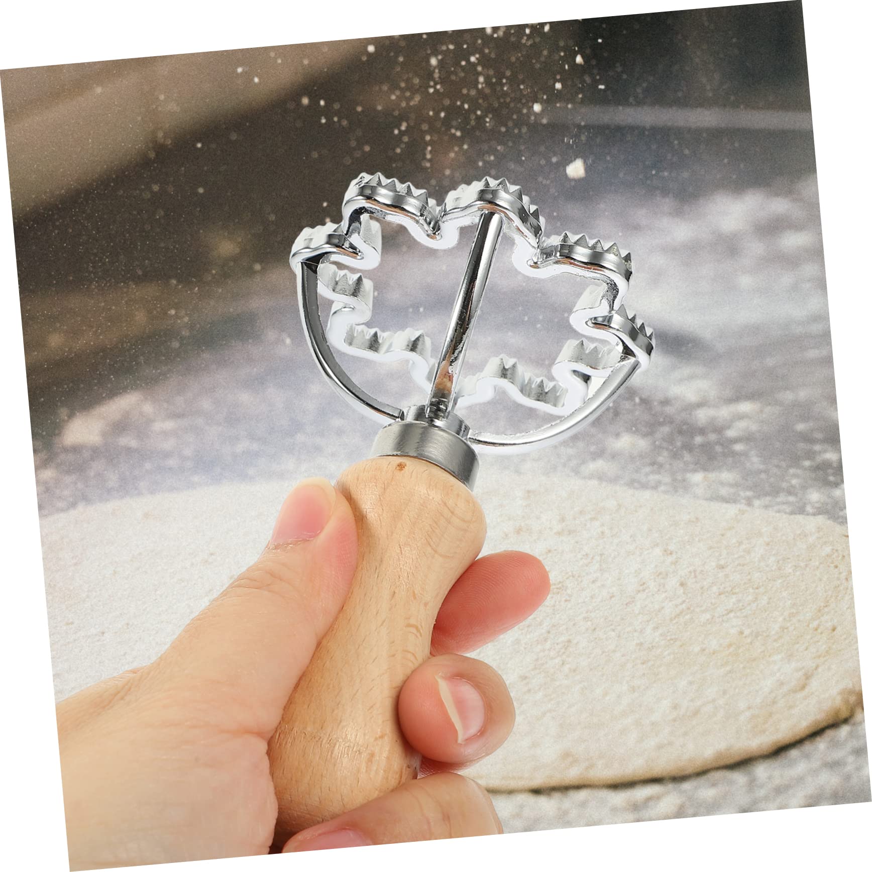 TOPBATHY 8 Stk Knödel Haut Prägeform teigschneider ausstecher für knete Keksformen-Set cookie dose Weihnachtsknödelschneider Pelmeni Pasta Ravioli- für die Küche Küchenzubehör Holz