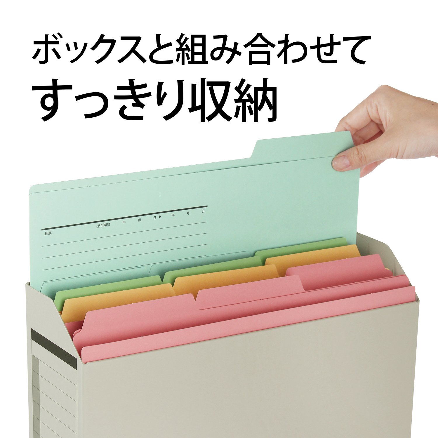 Amazon | プラス カットフォルダー 再生紙 3山 A4-E 4色色込 12