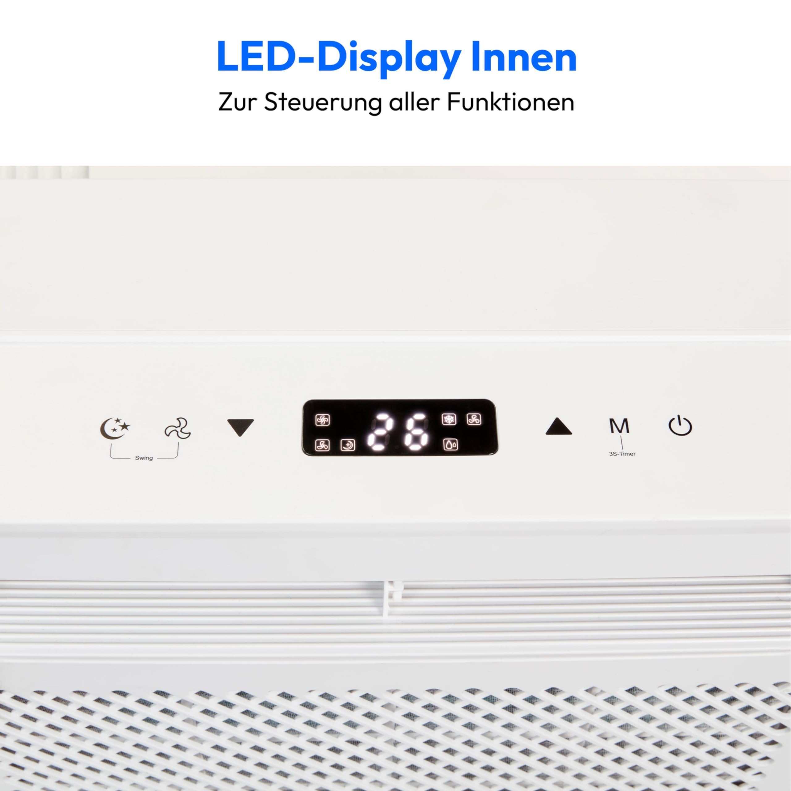 MEDION P502 Smarte Split Klimaanlage 5000 BTU Kühlen Entfeuchten Ventilieren Schlafmodus