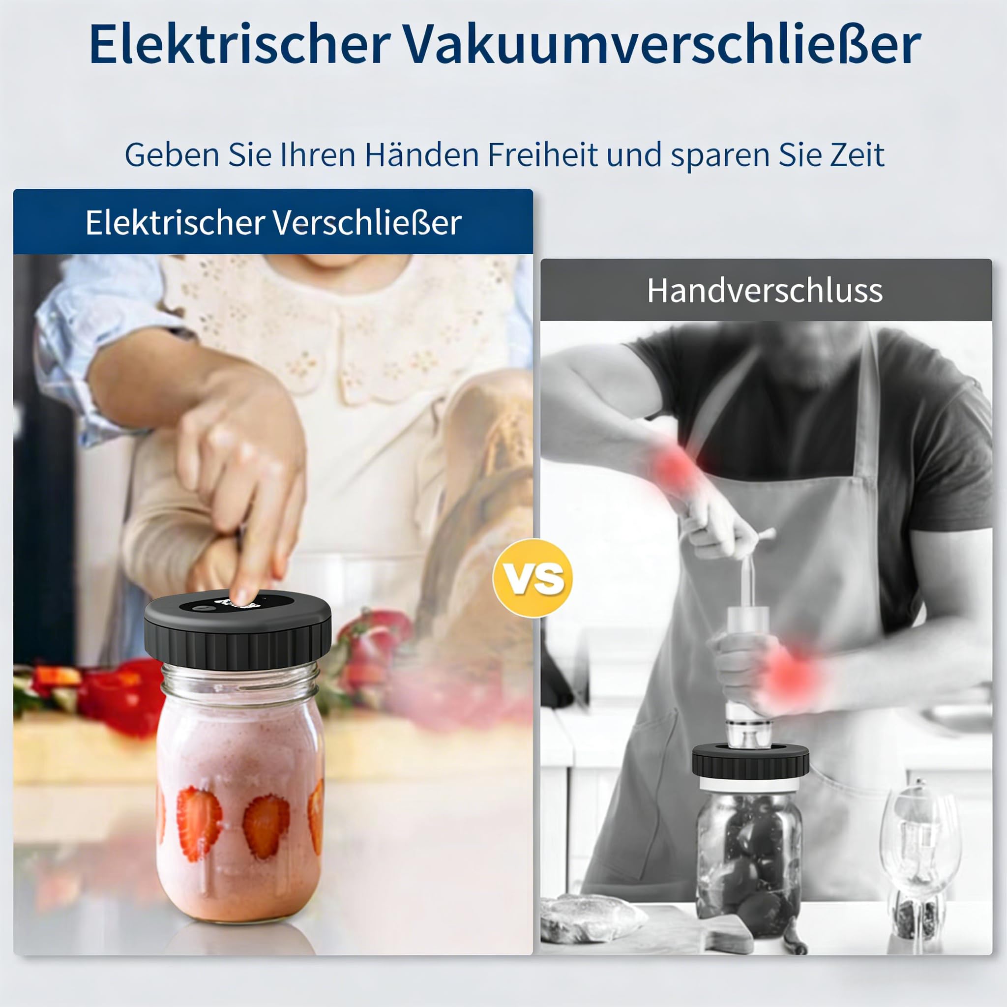 Freshguard Vakuumierer Für Längere Frische Mit 1-Knopf-Bedienung (Schwarz)