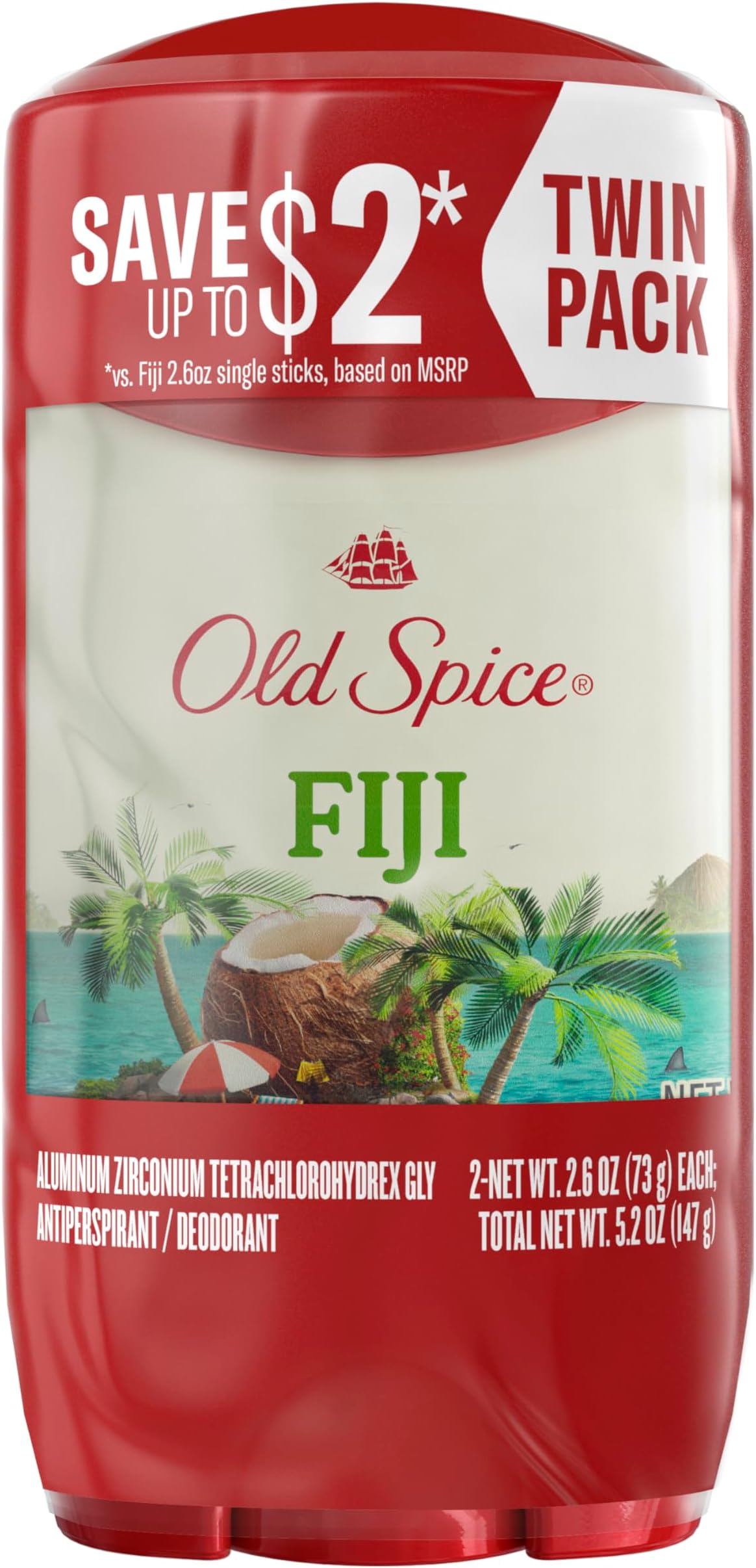 Old Spice Deodorant Fiji 75 ml Value Two At Once