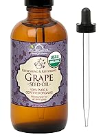 Vista 136 de Aceite de semilla de uva orgánico de US, certificado orgánico USDA, 100% puro y natural, virgen prensado en frío, sin refinar, en botella de vidrio