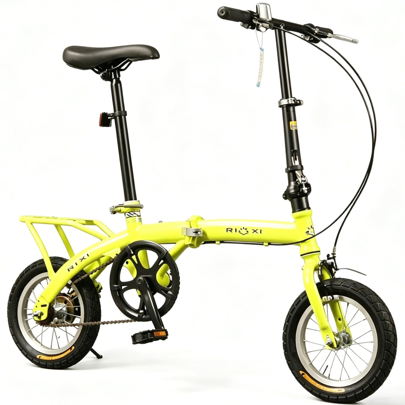 Mini Bicicleta Plegable, Bicicleta Urbana Compacta, para Estudiantes Y Adultos, Bicicleta Plegable Ligera 12 Pulgadas para Desplazamientos Diarios. Black,12in