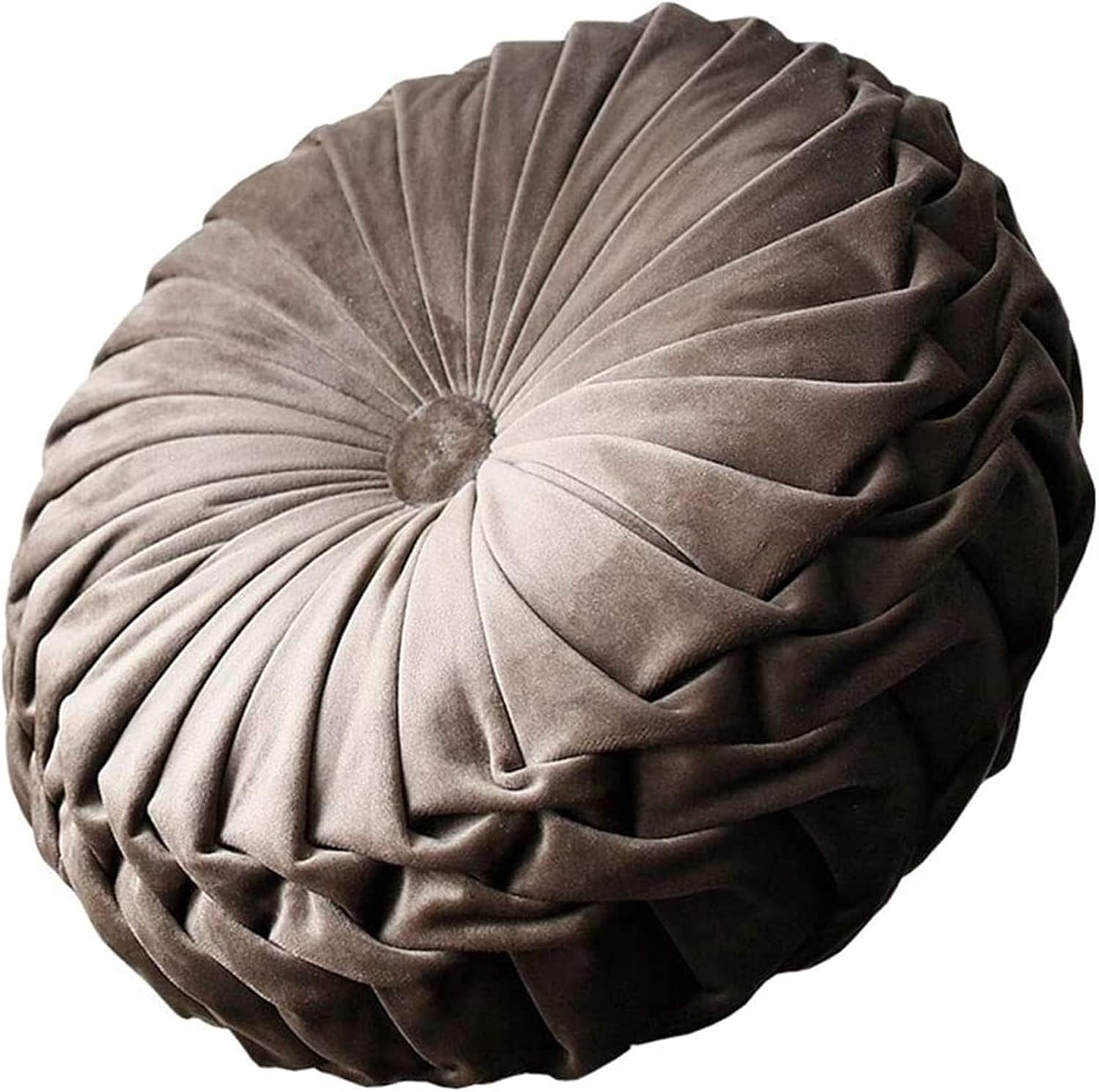 Round Plush Chair Cushion,38cm Handmade Quilted Floor Cushion Futon Cushion Solid Color Seat Cushion for Bay Window Kids Room Home Decor