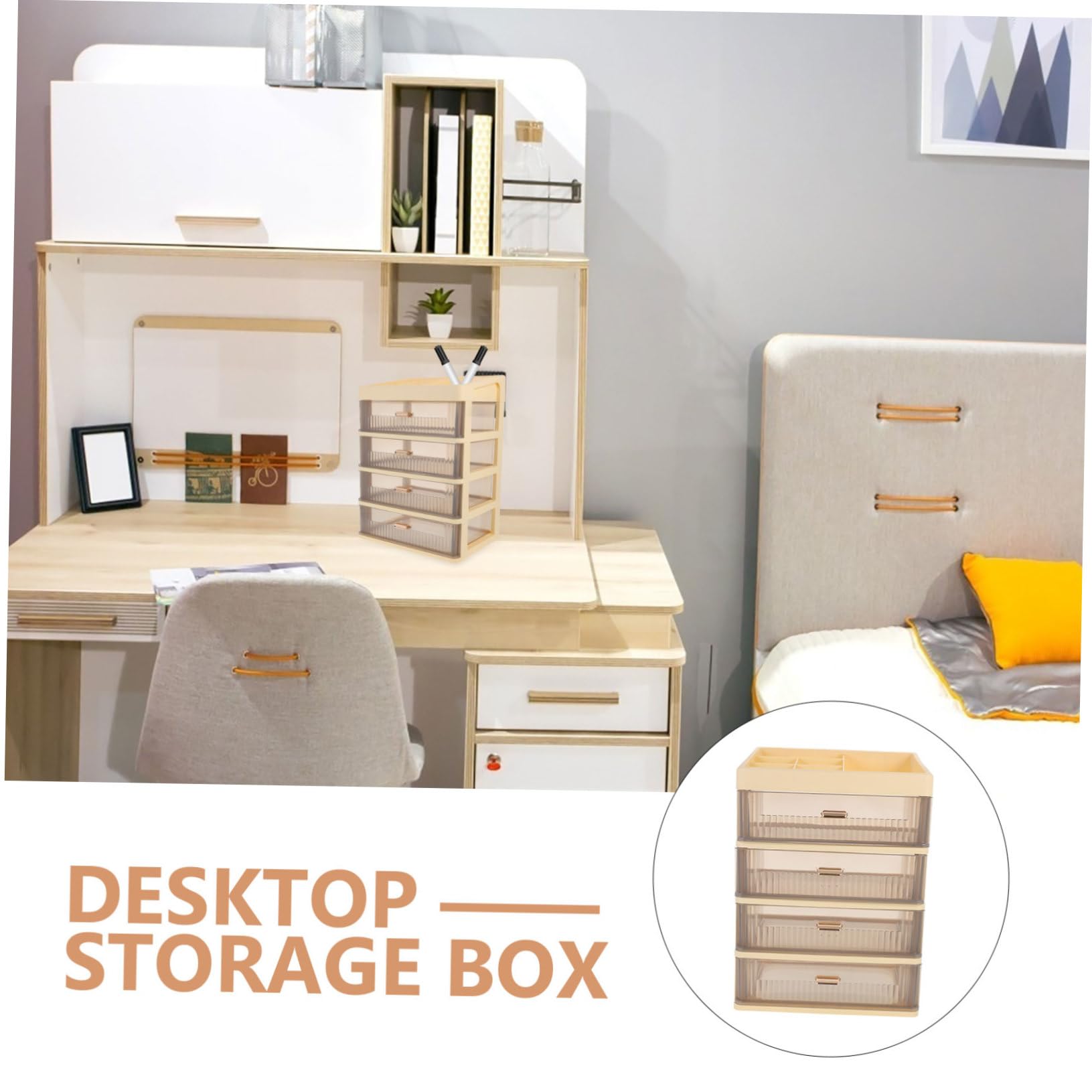 Levemolo Organizer Für Schreibtisch Mit Mehreren Fächern Transparente Aufbewahrungsbox Für Büro Und Zuhause Zur Aufbewahrung Von Schreibwaren Und Kleinen Gegenständen
