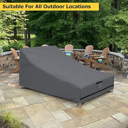 Miniatura 7 de AKEfit Funda para tumbona doble, 83 pulgadas de largo x 59 pulgadas de ancho, impermeable, resistente, para exteriores, doble ancho, para patio,