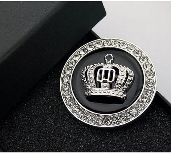 Amazon I Become Free クラウン 王冠 エンブレム シルバー ドレスアップ エンブレム 車 バイク
