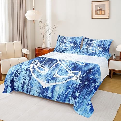 Miniatura 18 de jejeloiu Sea Turtle Sheet Set Ocean Creature Themed Sheets with Deep Pocket Fitted Sheet Sea Underwater World Bed Sheets Set Bed Reptile Tortoise