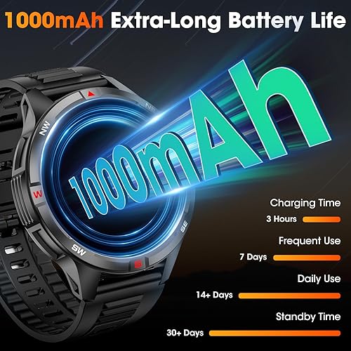 Miniatura 2 de Reloj inteligente militar para hombre