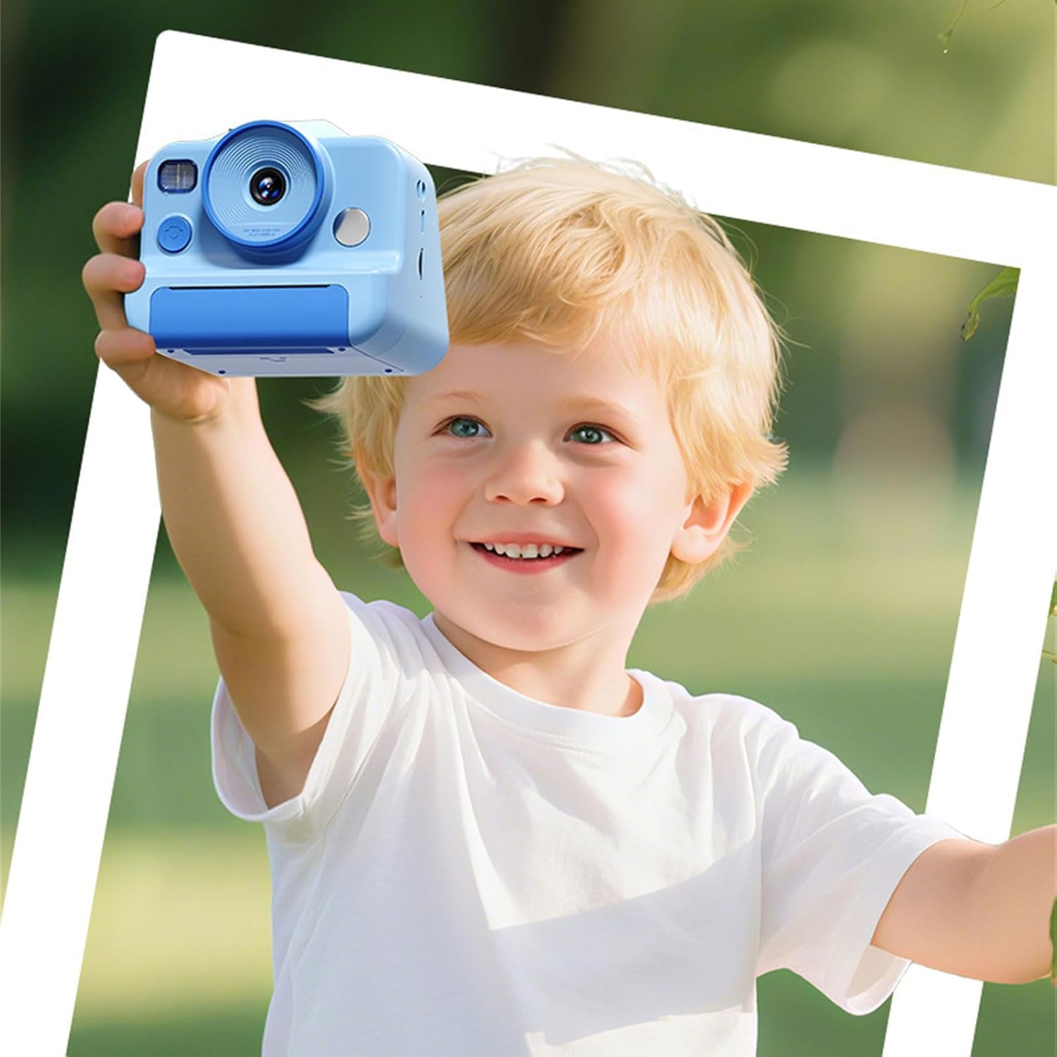 Print Camera for Kids, 48MP 1080P Video with 32GB Card, ABS Safe Photography Toy for Children 3+ Years Old